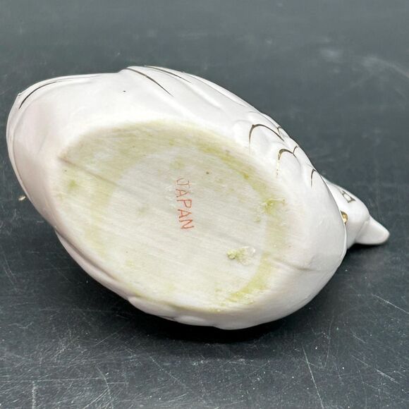 Vintage 1950s SWAN Fine China Trinket Dish - Made in Japan Toothpick Holder - Picture 2 of 3